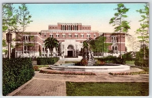 1920-30's DOHENY LIBRARY USC LOS ANGELES HANDCOLORED ALBERTYPE POSTCARD #2 - Picture 1 of 2