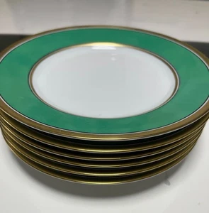 6 Stück Richard Ginori Impero Grün Teller 19,5 cm/7,7" Salat Contessa Antico Doccia - Bild 1 von 2