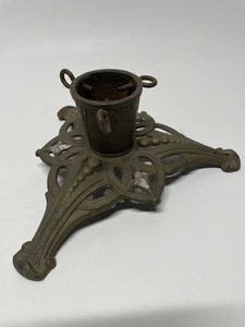 Vintage Germany Cast Iron Christmas Tree Stand Holder Tripod Art Nouveau Star 2” - Picture 1 of 15
