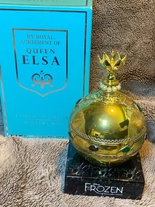 Seltene Disney's Frozen Königin Elsa Krönung Kugel Schmuckkästchen & Arendelle Halskette - Bild 1 von 18