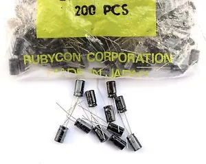 20 pcs 100uF 25V Rubycon ZL capacitor LOW ESR, great for decoupling - Picture 1 of 1