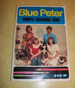 1974 CHILDREN BOOK BLUE PETER BUMPER COLOR COLOURING BBC TV VTG FAN CLUB EPHEMRA - Picture 1 of 7