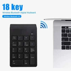 18 Keys 2.4GHz Wireless Bluetooth Number Pad Numeric NumPad Keypad for Laptop PC - Picture 1 of 9