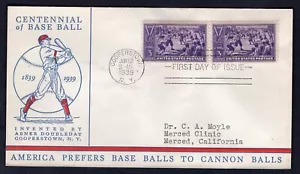 USA 1933 FDC Cover. Centennial of Baseball. Sports - Picture 1 of 2