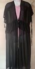 Nwt Ashley Stewart Ana & Rose One Size Fits Most Black Sheer Cover Up