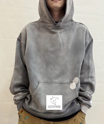 GOTOFREE RETRO HOODIE GDEPT VINTAGE WASHED HOODED SWEATSHIRT JUMPER PULLOVER L/S - Image 1 of 4