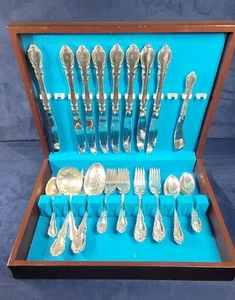 Legato by Towle Sterling Silver Flatware Service For 8 Set (1962) w case - Picture 1 of 19