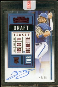 2020 Panini “rookie ticket” BO BICHETTE autograph AUTO factory sealed RC #47/75 - Picture 1 of 2