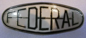 RARE 1920's Federal Car Co. Radiator Emblem Badge Enamel Vintage Trim Sign Truck - Picture 1 of 2