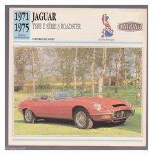 1971/1975 JAGUAR TYPE E SERIES 3 ROADSTER Car Records Service Edition 1991