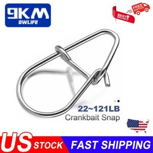 200PCS Crankbait Snap Stainless Steel Power Fishing Snap Duo Lock Lure Connector - Picture 1 of 8
