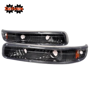 99-02 Chevy Silverado 00-05 Suburban Tahoe Black Amber Bumper Turn Signal light - Picture 1 of 1