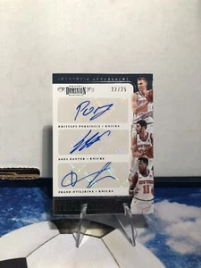 2017-18 Panini Dominion Triple Threat Trio Auto /25 Porzingis-Kanter-Ntilkina - Picture 1 of 2