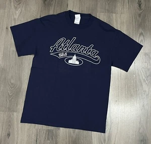 Vintage T Shirt Mens Medium Blue Atlanta USA - Picture 1 of 6