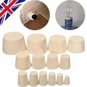 1/2/5X Rubber Stopper Bottle Tapered Hole Bung Plug Lab Test Tube Sealing PlugS - Picture 1 of 27