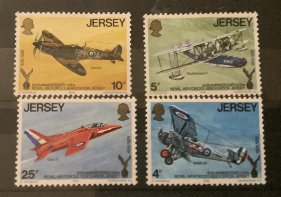 Jersey stamps QEII 50th Anniversary of Royal Air Force Association Jersey 1975  - Image 1 of 1