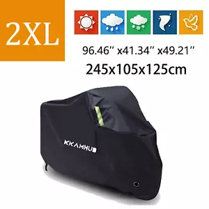 2XL Motorcycle Cover Waterproof Dustproof Sunproof For Sport Standard Cruiser - Picture 1 of 12