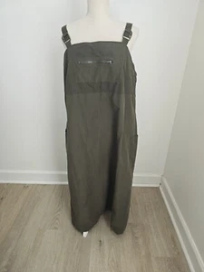 Faded Glory Vintage Utility Army Cargo GI Jane Y2K Jumper Overall Dress 2X 18 - Picture 1 of 9