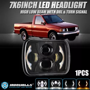 7X6" LED Headlight Hi/Lo Beam DRL Turn Signal Lamp for Isuzu Pickup 1984-1995 - Foto 1 di 12