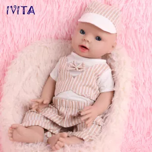 IVITA 20" Junge Baby Ganzkörper Silikon Reborn Baby Puppe Kinder Weihnachtsgeschenke - Bild 1 von 12