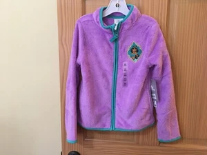 NWT Disney Store Jasmine Fleece Jacket Girl Size 9/10 Purple Aladdin - Picture 1 of 3