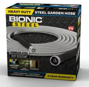 Tubo da Giardino Bionic Acciaio Metallo - Tubo a Vita in Acciaio Inox 304 Resistente - Foto 1 di 14