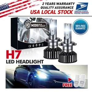 For 2017 Ford Fusion SE Sedan 4-Door LED Headlight Kit H7 High/Low Beam Bulbs - Picture 1 of 11