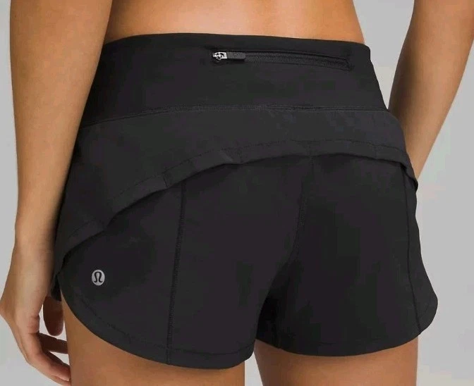 Pantalón Corto Lululemon Speed Up Tiro Bajo Forrado 2.5 en Negro! Talla 4 Foto 1 de 4