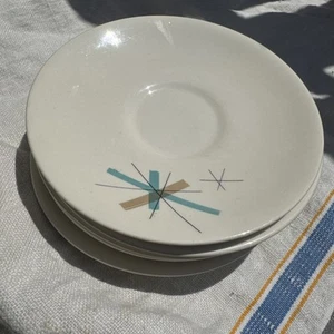 Salem NORTH STAR Atomic Starburst MCM 1960’s 6”Saucer Plate Set Of 5 - Bild 1 von 4