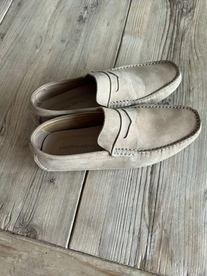 Mocasines sin cordones Saks Fifth Avenue Penny marrón gamuza para hombre - talla 9 M COMO NUEVOS preppy Foto 1 de 4