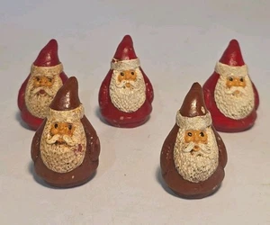 Vintage Jim Shore 1989 Menge 5 Mini Roly Poly Weihnachtsmänner - Bild 1 von 15