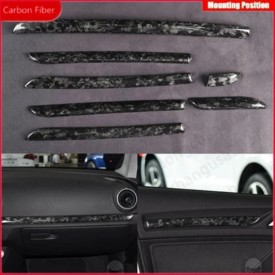3K For Audi A3 S3 RS3 8V 13-20 Forged Carbon Fiber Interior Door Dashboard Cover - Image 1 of 4