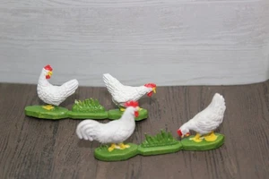 Vintage Britains Farmyard Hühner & Hahn Kunststoff Figuren - Made in England - Bild 1 von 5