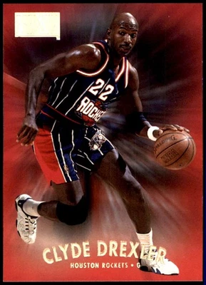 Clyde Drexler 1997-98 SkyBox Premium #17 Rockets NBA READ FREE SHIP AutographDen - Image 1 of 2