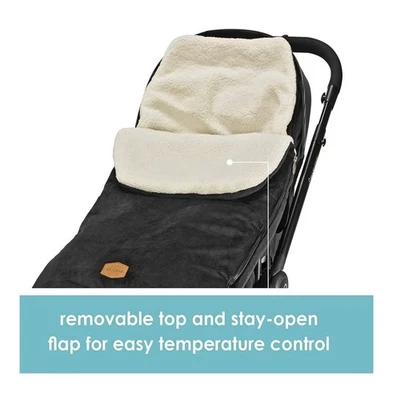 JJ Cole Original Bundleme Canopy Style Bunting Bag Infant Car Seat Cover BLACK - Image 1 of 4