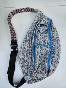 Kavu Mochila Cuerda Bolso Bandolera Multicolor Geométrico Turquesa Edición Limitada - Imagen 1 de 12