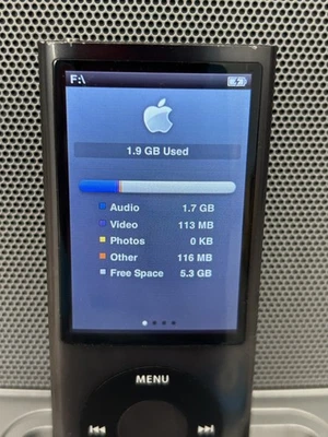 Apple iPod Nano 5ta Generación (Negro, 8GB) Modelo A1320/MC031LL 200+ Canciones Foto 1 de 4