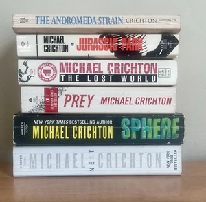 Michael Crichton PB Lot of 6  Jurassic Park, Prey, Sphere, Lost World, Next - Bild 1 von 6