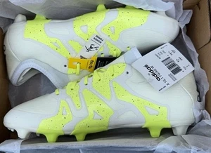 New Women’s Adidas X 15.1 FG AG Soccer Cleats Football Boots White & Yellow Sz 7 - Picture 1 of 5