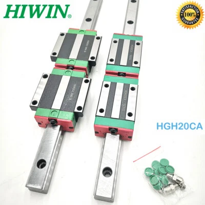 CNC Router HIWIN HGR20 HGH20 Linear Guide Rail & 2pc HGH20CA HGW20CC Rail Block  - Image 1 of 4
