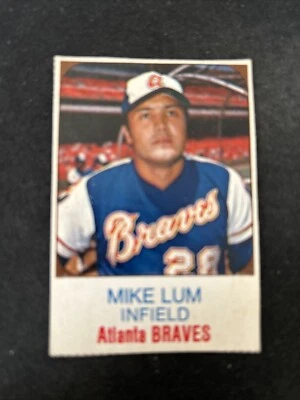 1975 Hostess Oddball Card #33 Mike Lum Atlanta Braves Vg Crease Free Shipping! - Image 1 of 3