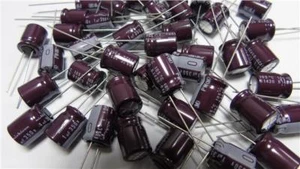 10 x Condensador electrolítico de aluminio con orificio pasante Nichicon PW 1uF 350V dc 105°C - Imagen 1 de 1