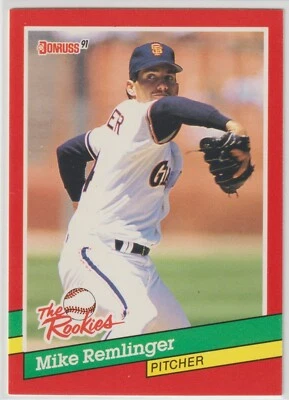 1991 Donruss The Rookies - MIKE REMLINGER - RC #37 - San Francisco Giants (B) - Image 1 of 2
