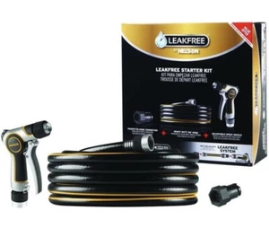 50’ Heavy Duty Garden Hose, Nozzle & Connector Starter Kit for Leak Free System - Picture 1 of 2