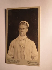 Marburg - Student in Couleur mit Band und Mütze - CDV / Studentika - Picture 1 of 2