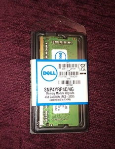 Dell 4GB RAM Module SODIMM 260-pin PC4 2400 MHz DDR4 SDRAM Non-ECC -SNP4YRP4C/4G - Picture 1 of 3