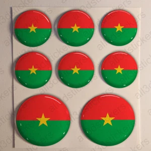 Burkina Faso Stickers Roundel Cockade 3D Resin Domed Sticker Air Force Adhesive - Imagen 1 de 1
