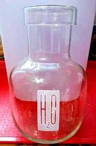 Vintage H2O Glass Water Bottle + Lid, by Libbey - Chemistry, Elements, 40 oz. - Picture 1 of 6