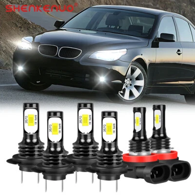 For BMW 525i 530i 540i 2001-2003 6X LED Headlight Bulbs Hi Lo Beam Fog Light - Image 1 of 4