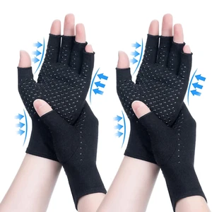 2 Pairs Arthritis Compression Gloves, for Arthritis, Rheumatoid, Osteoarthritis, - Picture 1 of 12